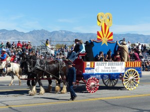 Parade bei der Fiesta de los Vaqueros